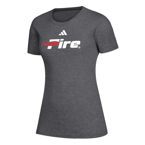  Adidas Womens Dark Grey Heather Creator Performance Tee - Primary Mark