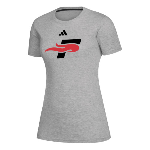  Adidas Womens Medium Heather Grey Creator Performance  Tee - F Submark