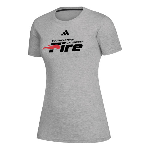  Adidas Womens Medium Heather Grey Creator Performance  Tee - Secondary Mark