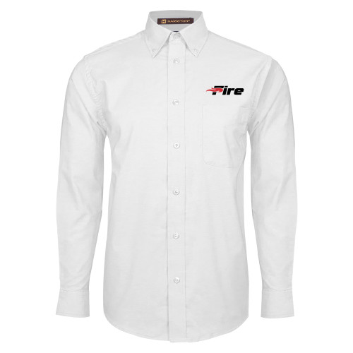  White Oxford Long Sleeve Shirt - Primary Mark