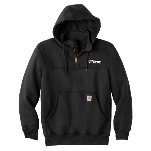  Carhartt Black Rain Defender Paxton Hooded Zip Sweatshirt - Primary Mark