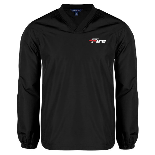  Black V Neck Raglan Windshirt - Primary Mark