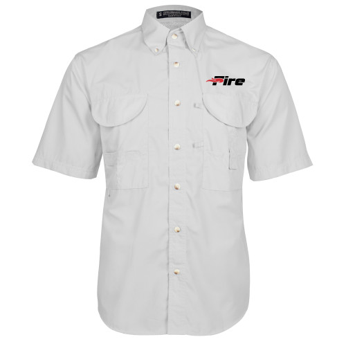  White Fishing Shirt Performance Short Sleeve - Primary Mark
