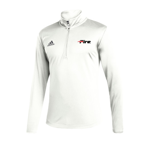  Adidas White Entrada 1/4 Zip - Primary Mark