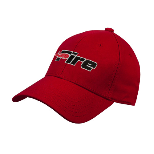 Red Structured Adjustable Pro Style Hat - Primary Mark