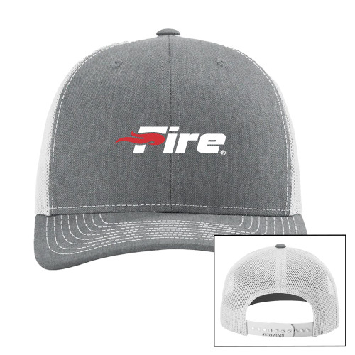  Richardson Heather Grey/Light Grey Trucker Hat - Primary Mark