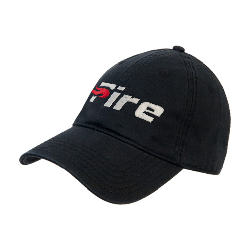  Black Unstructured Adjustable Low Profile Hat - Primary Mark