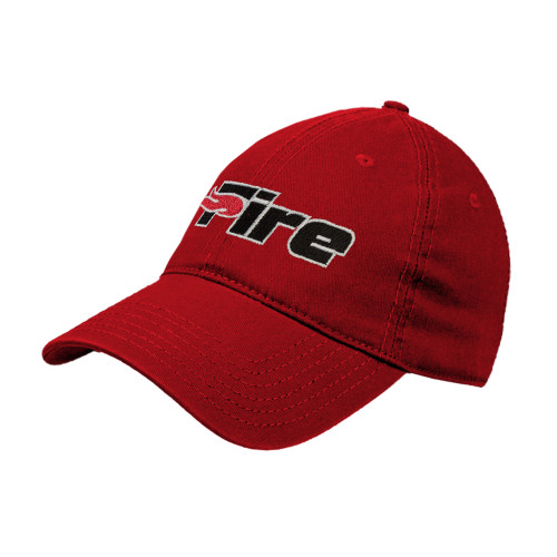  Red Unstructured Adjustable Low Profile Hat - Primary Mark