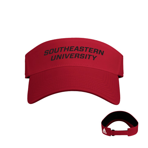  Adidas Red Adjustable Visor - Wordmark