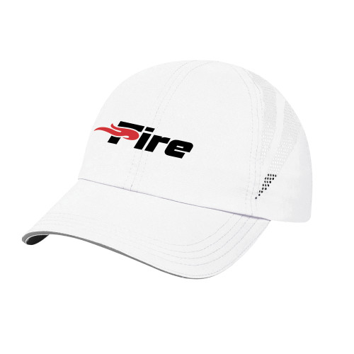  Womens White Performance Cap - Primary Mark