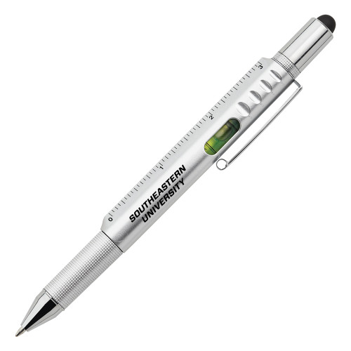  6 in 1 Silver Ballpoint Pen - Wordmark
