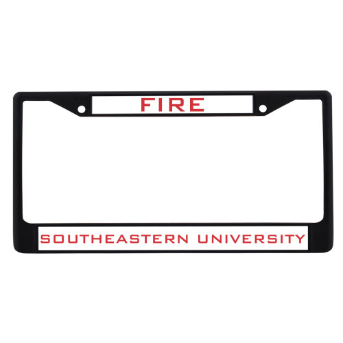  Metal License Plate Frame in Black - Fire