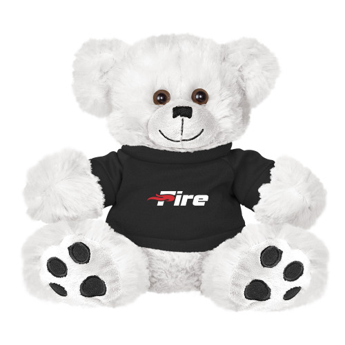  Plush Big Paw 8 1/2 inch White Bear w/Black Shirt - Primary Mark