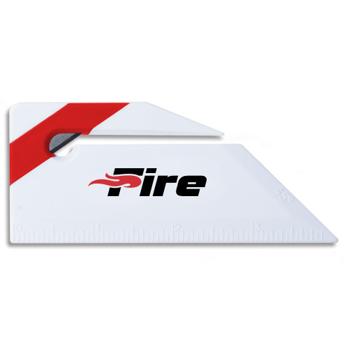  Angled Red Stripe Letter Opener - Primary Mark