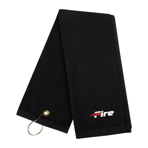  Black Golf Towel - Primary Mark