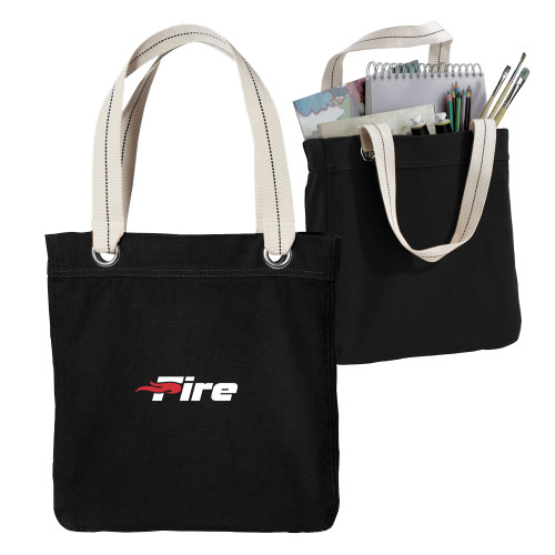  Allie Black Canvas Tote - Primary Mark