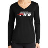 Thumbnail image for  Womens Black Performance Long Sleeve V Neck Shirt