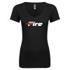 Thumbnail image for  Next Level Womens Black Ideal V Tee