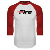 Thumbnail image for  White/Red Raglan Baseball T Shirt