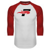 Thumbnail image for  White/Red Raglan Baseball T Shirt