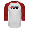 Thumbnail image for  White/Red Raglan Baseball T Shirt