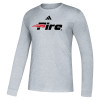 Thumbnail image for  Adidas Medium Grey Heather Fresh Long Sleeve Tee