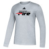 Thumbnail image for  Adidas Medium Grey Heather Fresh Long Sleeve Tee