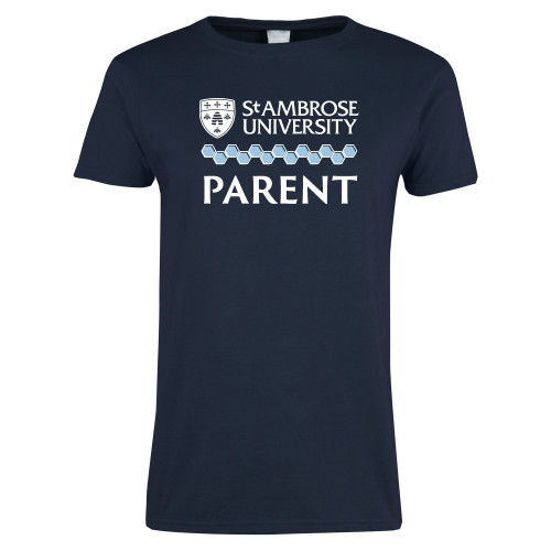  Womens Navy Short Sleeve Tee - St Ambrose - Parent