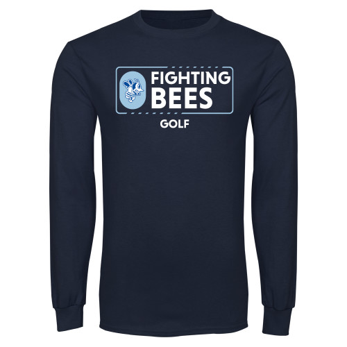  Navy Long Sleeve T Shirt - St Ambrose - Golf
