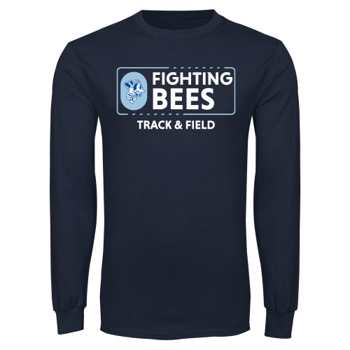  Navy Long Sleeve T Shirt - St Ambrose - Track and Field