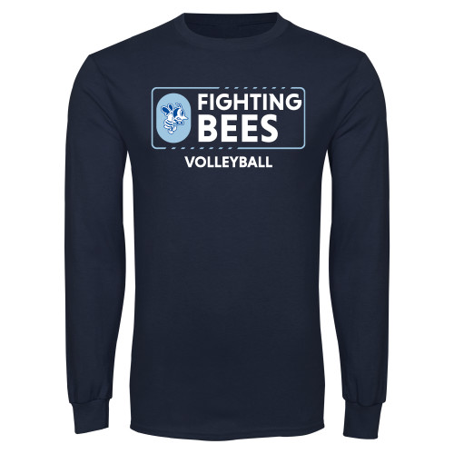 Navy Long Sleeve T Shirt - St Ambrose - Volleyball