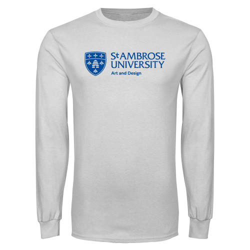  White Long Sleeve T Shirt - St Ambrose - Art and Design