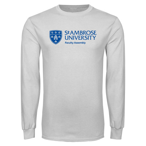  White Long Sleeve T Shirt - St Ambrose - Faculty Assembly
