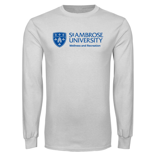  White Long Sleeve T Shirt - St Ambrose - Wellness and Recreation