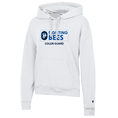  Champion Womens White Powerblend Pullover Hood - St Ambrose - Color Guard