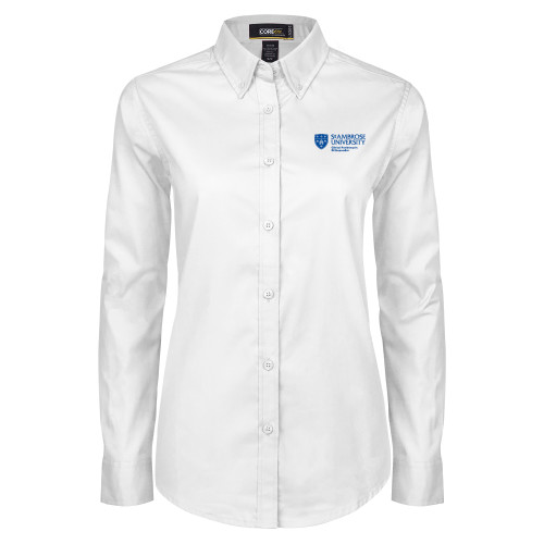 Womens White Twill Button Down Long Sleeve - St Ambrose - Clinical Residency in Orthopaedics