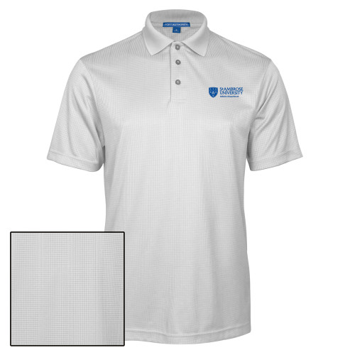  White Performance Fine Jacquard Polo - St Ambrose - Athletics Department