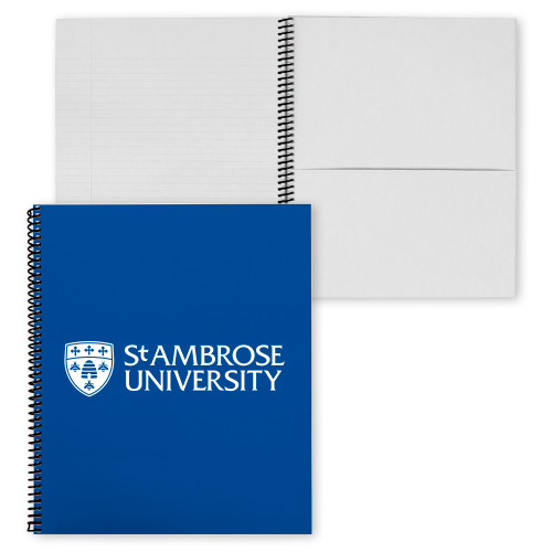  College Spiral Notebook w/Black Coil - St Ambrose University Logo