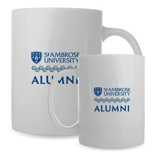  Full Color White Mug 15oz - St Ambrose - Alumni
