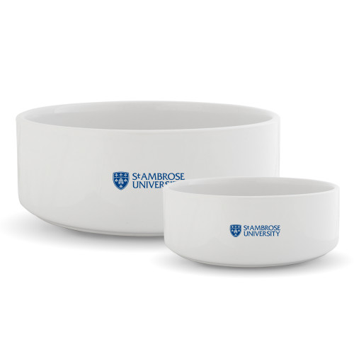  Ceramic Dog Bowl - St Ambrose University Logo