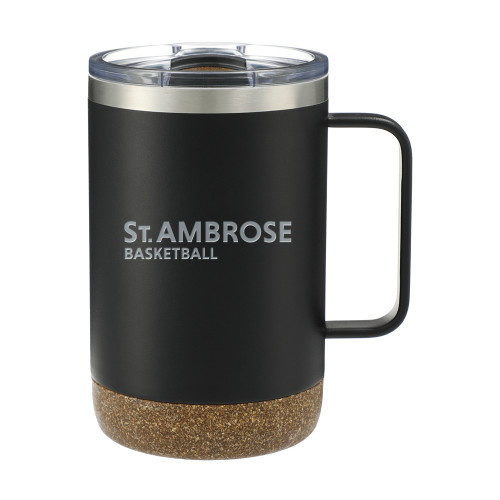  Valhalla Vacuum Insulated Camp Black Mug 14oz - St Ambrose - Basketball Engraved