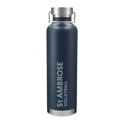  Thor Copper Vacuum Insulated Navy Bottle 32oz - St Ambrose - Volleyball Engraved