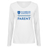 Thumbnail image for  Womens White Long Sleeve V Neck Tee 
