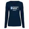 Thumbnail image for  Womens Navy Long Sleeve V Neck Tee 