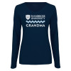 Thumbnail image for  Womens Navy Long Sleeve V Neck Tee 