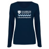 Thumbnail image for  Womens Navy Long Sleeve V Neck Tee 