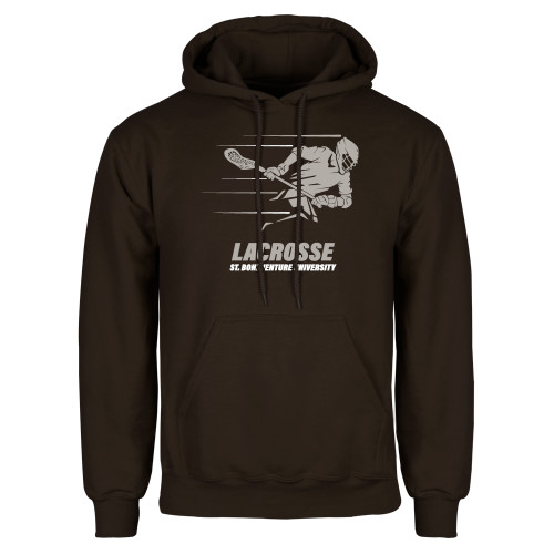  Brown Fleece Hoodie - St Bonaventure Lacrosse Design