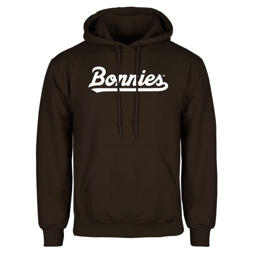  Brown Fleece Hoodie - St Bonaventure Bonnies Script