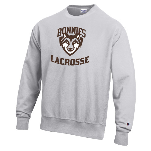  Champion Reverse Weave Sliver Grey Crew - St Bonaventure Lacrosse