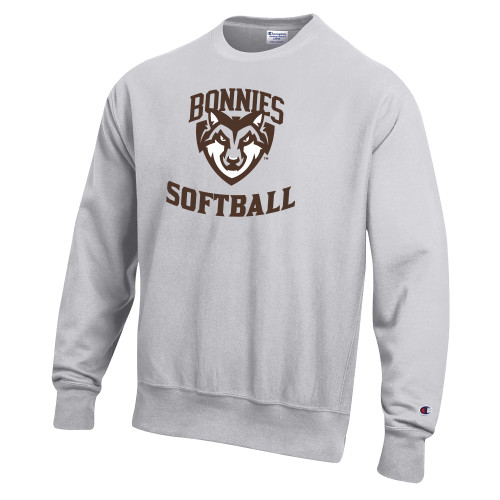  Champion Reverse Weave Sliver Grey Crew - St Bonaventure Softball